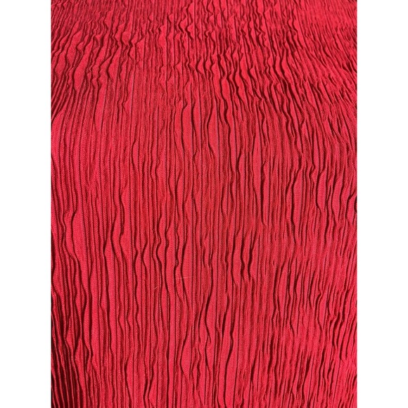 Vintage Roberta California Women’s Red Plisse Formal Dress Size 10 - Picture 7 of 11